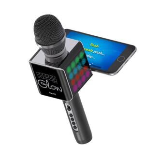 PopSolo Glow Wireless LED Bluetooth Karaoke Microphone (Black) NWT